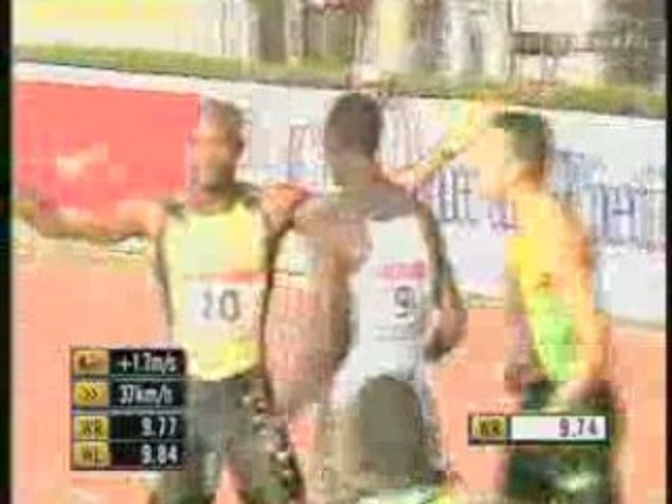 Asafa powell record du monde du 100m 2007