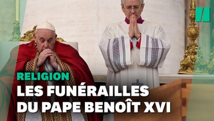 Video herunterladen: Aux obsèques de Benoît XVI, le Pape François rend hommage à son prédécesseur