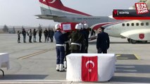 Konya'da kazada şehit olan 2 asker için uğurlama töreni