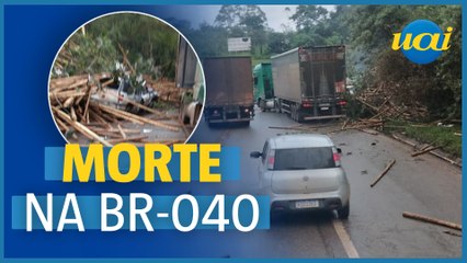 Acidente faz vítima e interdita pista da BR-040