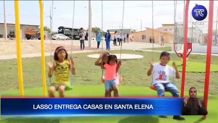 El presidente Guillermo Lasso entregó viviendas a 100 familias en Santa Elena