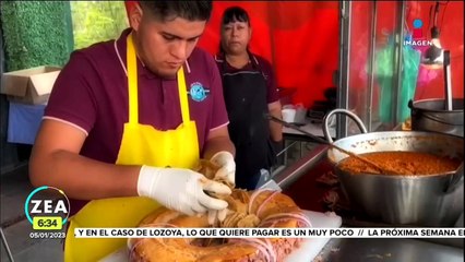 Preparan mega rosca de reyes de torta ahogada en Zapotlanejo