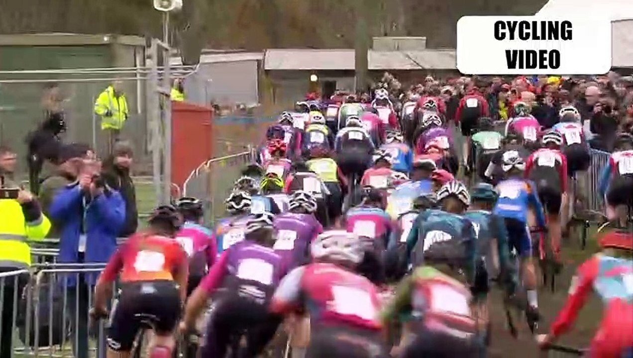 Big Crash During Cyclocross Start