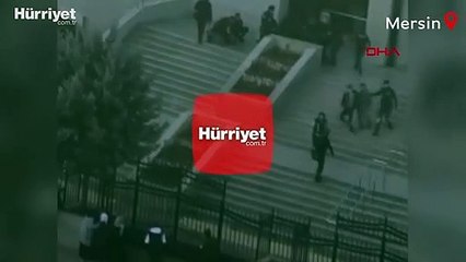 Mersin Adliyesi bahçesinde duruşma öncesi kavga