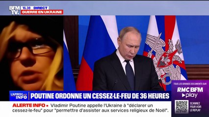 Le cessez-le-feu de 36 heures décidé par Vladimir Poutine est "une absurdité" selon cette habitante de Kiev