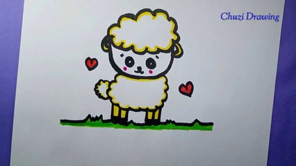 Learn to Draw a Baby Sheep in Just a Few Easy Steps || How to Draw a Cute Baby Sheep