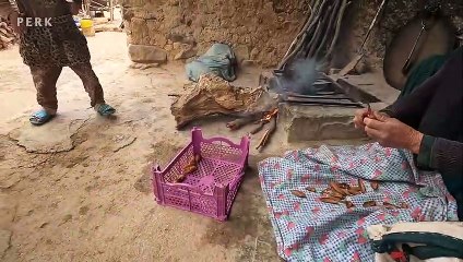 Using Ashes instead of Oven to Bake Bread  Villagers in Iran