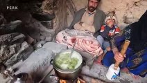 Cooking Warm Meal in Rainy Weather _Villagers in Iran