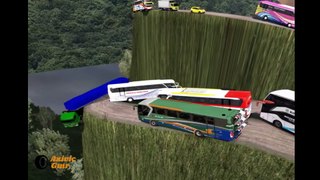 Amazing  ! genius  Bus Driving At Spectacular & Deadliest Roads