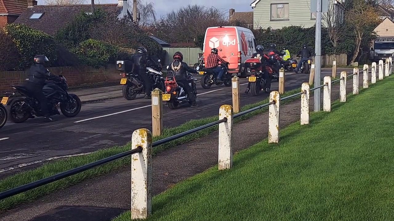 Bikers join funeral cortege