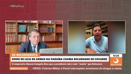 Ex-bolsonarista, dono de loja de armas na Paraíba chama Bolsonaro de covarde