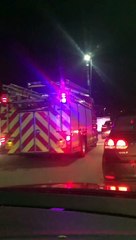 M27 gridlocked after car overturns