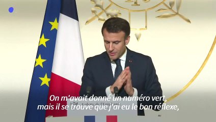"Ras le bol des numéros verts!", martèle Emmanuel Macron