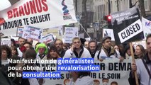 Paris: des généralistes dans la rue contre 