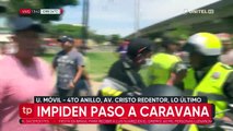 Caravana rebasa a policías y llega hasta El Cristo exigiendo la liberación de Camacho