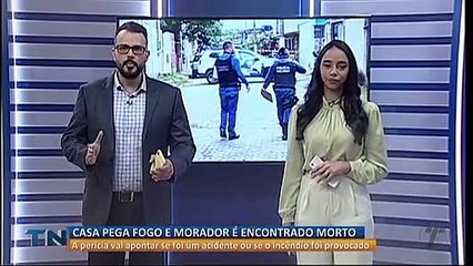 Casa pega fogo e morador é encontrado morto
