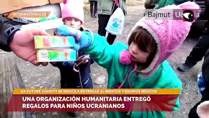 Una organización humanitaria entregó regalos para niños ucranianos