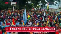Cabildo en Cochabamba define exigir la libertad del gobernador Camacho y de los presos políticos 
