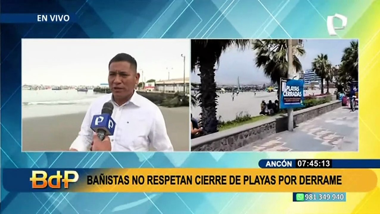 Ancón: Alcalde pide pronunciamiento de Digesa sobre apertura de playas tras derrame de petróleo