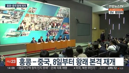 홍콩-중국 왕래 재개…입경전 PCR 확인서 의무화