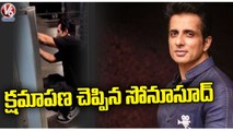 Sonu Sood Apologises After Travelling On Footboard Of Moving Train _ V6 News