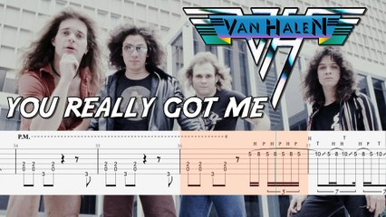 VAN HALEN- YOU REALLY GOT ME Guitar Tab | Guitar Cover | Karaoke | Tutorial Guitar | Lesson | Instrumental | No Vocal