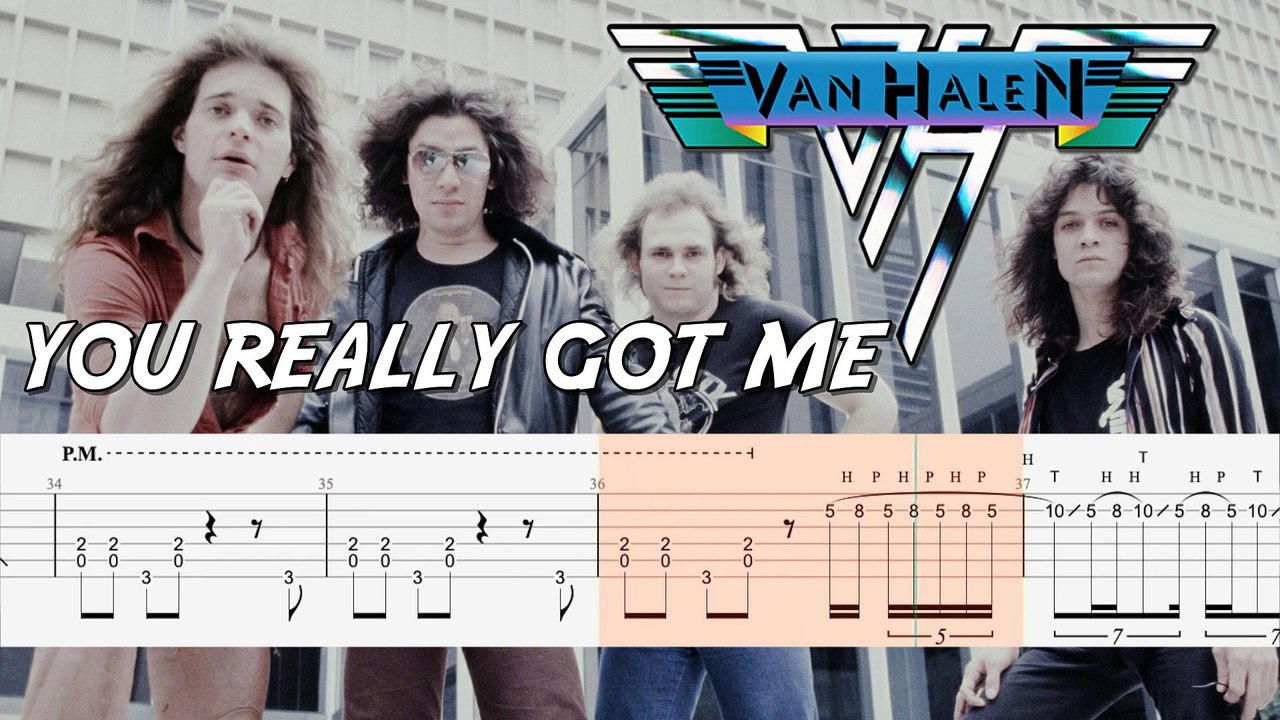 VAN HALEN- YOU REALLY GOT ME Guitar Tab | Guitar Cover | Karaoke | Tutorial Guitar | Lesson | Instrumental | No Vocal