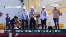 5000 Ton Beras Impor dari Thailand Tiba di Aceh