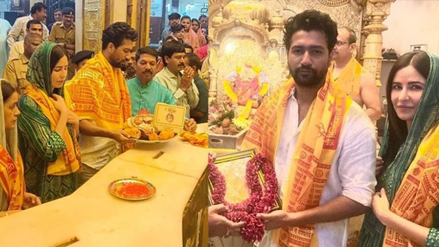 Katrina Kaif Vicky Kaushal Siddhivinayak Temple Darshan Viral,Ethnic में लगी खूबसूरत |Boldsky
