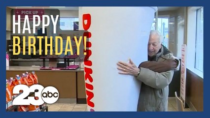 Massachusetts donut shop employees make man's 95th birthday special
