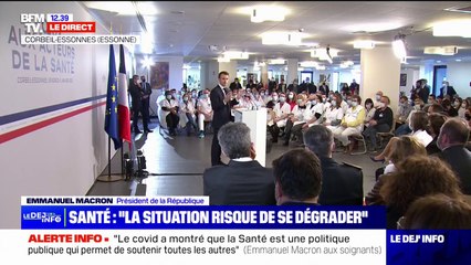 Emmanuel Macron: "On va vivre dans les années qui viennent dans une situation qui va plutôt se dégrader en terme d'offre médicale"