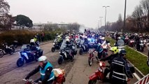 Befana benefica a Milano: migliaia di motociclisti portano doni agli ospiti delle case di riposo e di cura