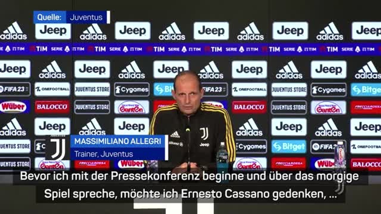 Allegri mit Schweigeminute für Cassano und Vialli