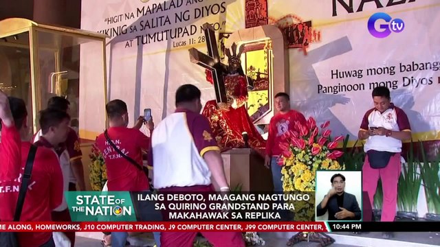 Ilang deboto, maagang nagtungo sa Quirino Grandstand para makahawak sa replika | SONA