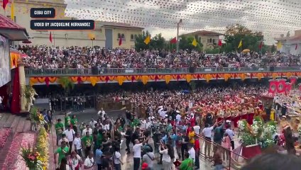 Scenes at the 2023 Sinulog Festival opening salvo mass, launching parade