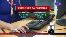 Pinakamataas na employment rate simula nang magka-COVID pandemic, naitala nitong November 2022 — PSA  | SONA