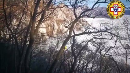 Valmadrera, elisoccorso in azione