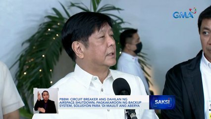 PBBM, nag-inspeksyon sa NAIA at nag-sorry sa mga naapektuhan ng airspace shutdown | Saksi