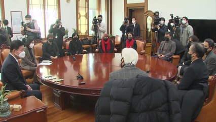 국회의장, 이태원 유족 면담..."유가족 입장에서 문제 해결" / YTN