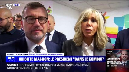 Soignants: Brigitte Macron assure que "le président est dans le combat"
