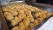 korean street food -  fried cheese croquettes -