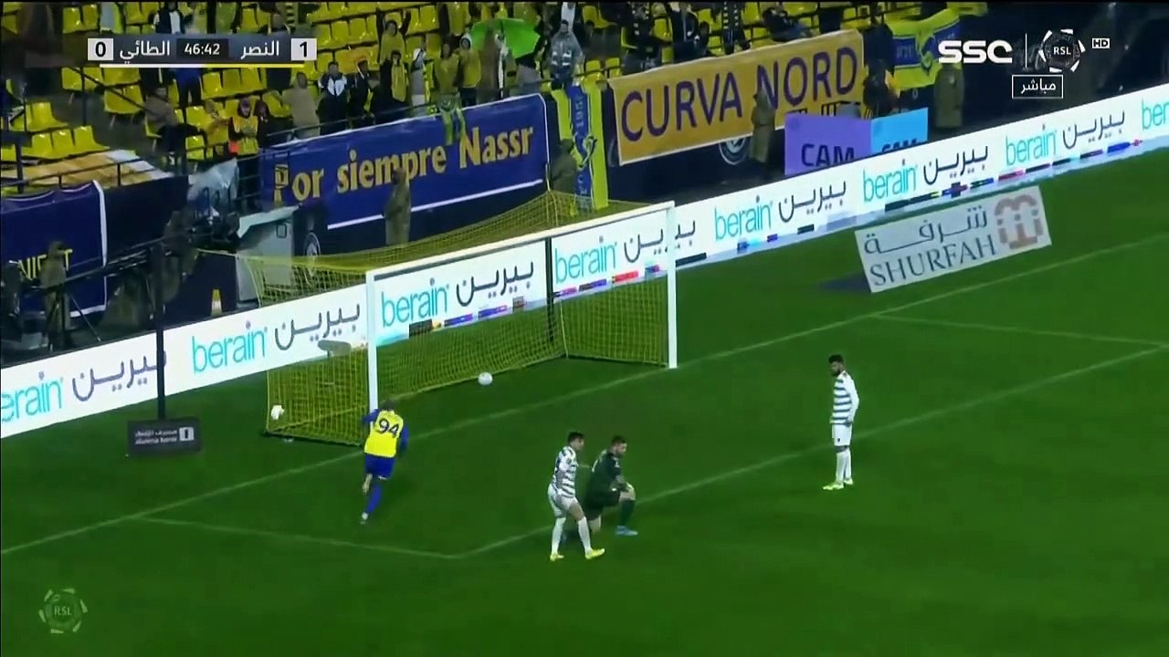 The goals of the match _Al-Nasr 2 - 0 _Al-Tai (12th round)