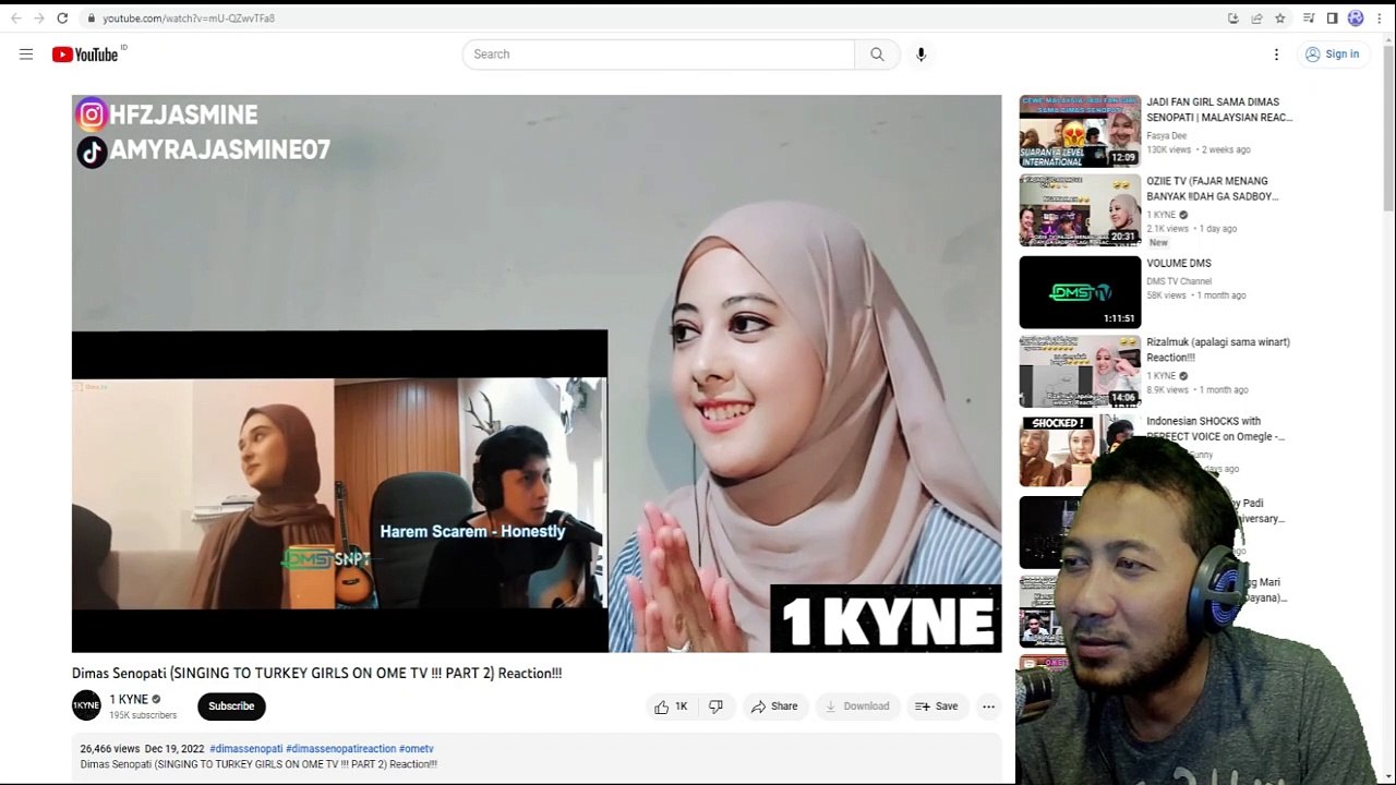 Dimas Senopati Reaction SINGING TO TURKEY GIRLS ON OME TV PART 2