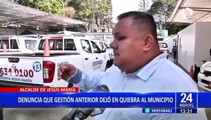 Jesús María: alcalde denuncia que recibió el municipio en quiebra y con deudas