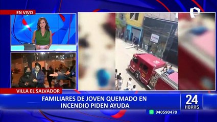 VES: Familiares de joven quemado durante incendio en Parque Industrial piden ayuda
