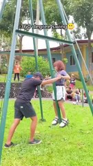 She screamed for her life on the 360 swing