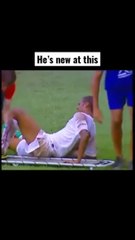 Soccer paramedic drops player on stretcher