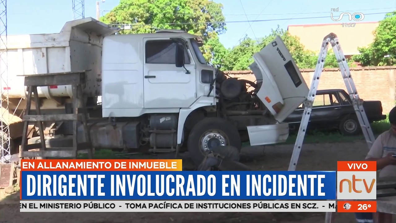 Incidentes entre militares y dirigentes del trasporte pesado intentaron allanar un inmueble , Vecinos brindaron su apoyo al dirigente