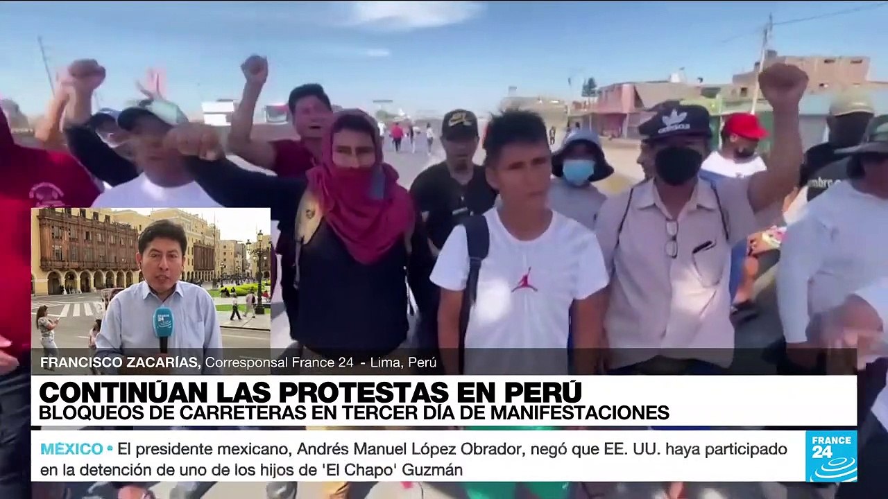 Informe desde Lima: 59 puntos de tránsito interrumpidos durante tercer día de paro