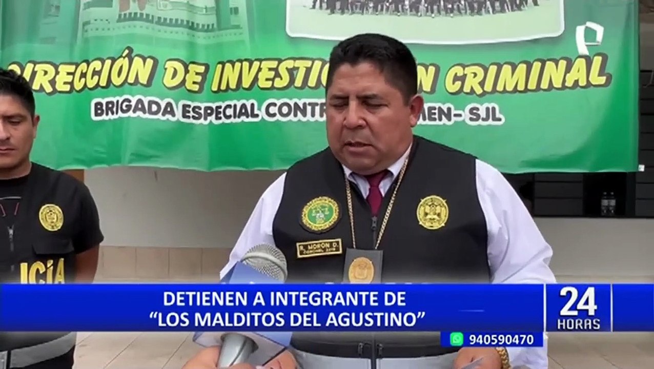 Capturan a presunto cabecilla de la banda “Los Malditos del Agustino”